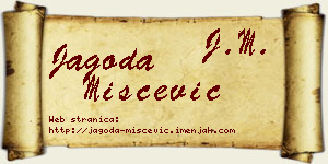 Jagoda Miščević vizit kartica
